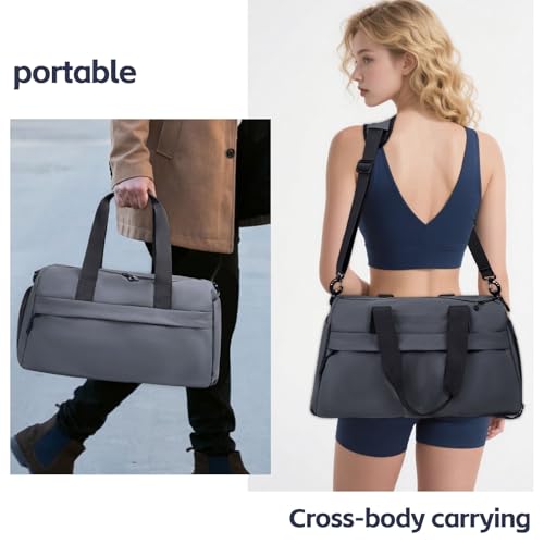 Small Gym Bag for Men Women - 17" Waterproof Duffel Bag