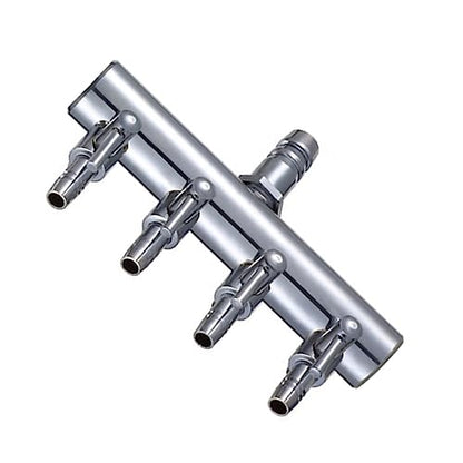 4-Way Aquarium Air Flow Control Lever Valve Chromium Copper Distributor Fish Tank Splitter Pump Accessories 1Pcs