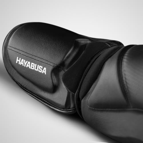 Hayabusa T3 Striking Shinguards - Men and Women | MMA Protection, Muay Thai Kickboxing, Sparring Pads, Martial Arts Gear, Adjustable Straps, Impact Padding, Elastic Fit - color: Black, size: Medium