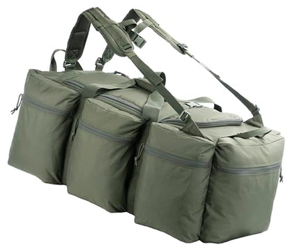 100L Large Military Duffle Bag Deployment Duffel Bag Sports Equipment Travel Luggage Bag with Detachable Backpack Straps… - color: Olive Green