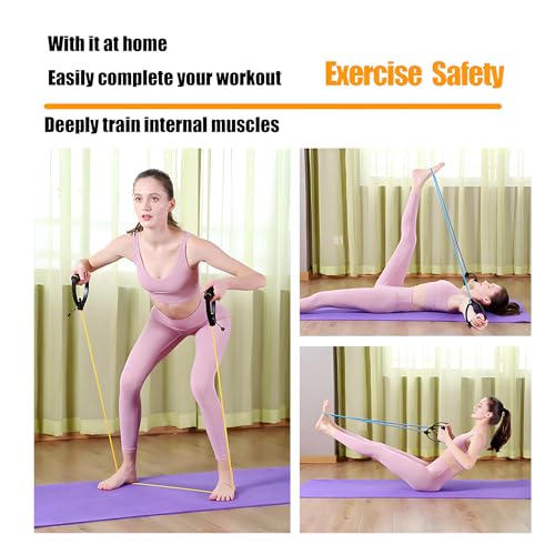 Resistance Bands with Handles, Exercise Bands - Perfect Stretch Rope for Home Workouts, Ideal for Fitness Enthusiasts & Home Gym - color: Black 2.0