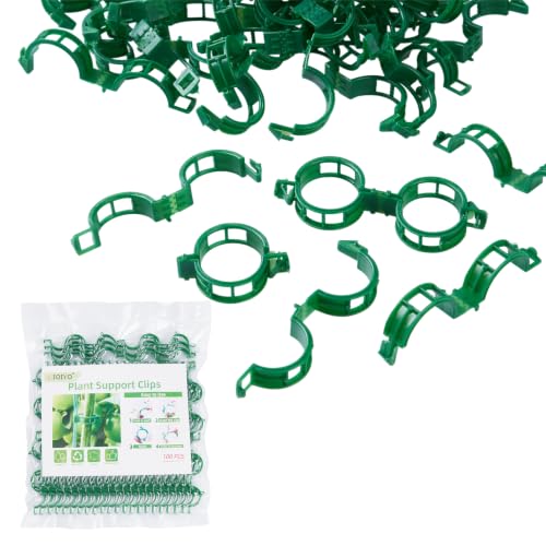 CIQIYO® 200 Pcs Plant Support Clips,Plastic Clips for Securing Plants,Tomato Vine Clips,Plant Fixing Clips,Garden Clips for Climbing Plants,Grape and Vine Vegetables (200, Green)