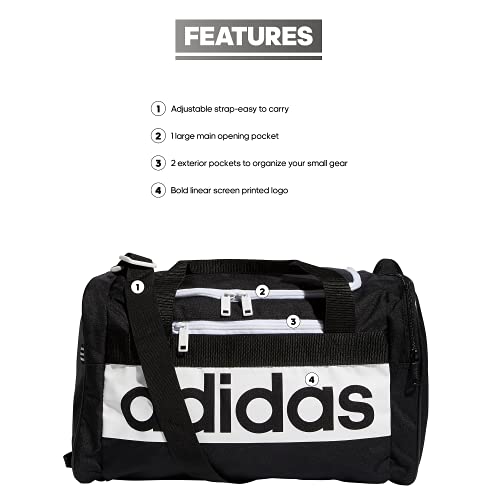 adidas Court Lite Duffel - color: Black/White
