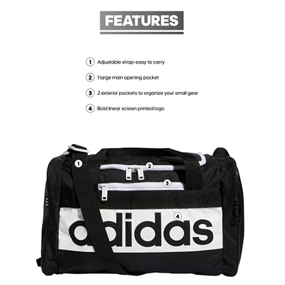adidas Court Lite Duffel - color: Black/White