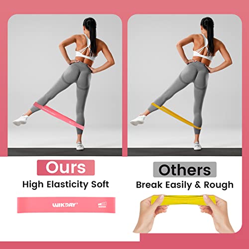WIKDAY Resistance Bands with Handles for Exercise,beginners - color: 150LBS COLOR-PINK LOOP