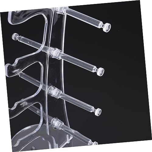 ULTECHNOVO 5pairs Transparent Acrylic Sailboat Glasses Display Stand Rack for Sunglasses and Eyeglasses Home Use and Glasses Shop Showcase