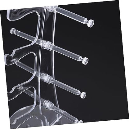 ULTECHNOVO 5pairs Transparent Acrylic Sailboat Glasses Display Stand Rack for Sunglasses and Eyeglasses Home Use and Glasses Shop Showcase