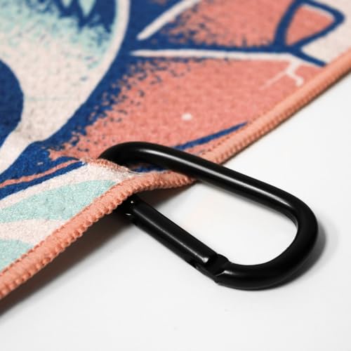 RokFit Multi-use Bold Graphic Towel with Carabiner Clip. (Endless Summer) - color: Endless Summer