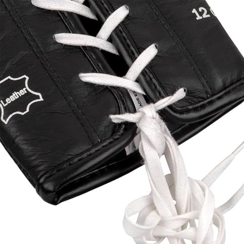Venum Hammer Pro Boxing Gloves - color: Black/White, size: 12oz, style: Laces