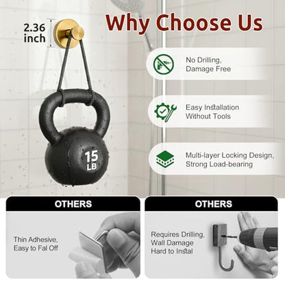 4 Packs Suction Cup Hooks for Shower, Heavy-Duty Wreath Hangers for Front Door, No Drill Glass Door Shower Suction Hooks No Damage for Walls Bathroom Kitchen Window Mirror Tile Towel Coat Robe Loofah