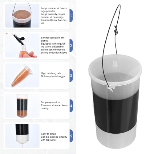 Shrimp Eggs Incubator, Shrimp Hatchery Kit with Regulating Valve, DIY Aquarium Fish Hatch Tool, Hatchery Artemia Eggs Hatchery Kit