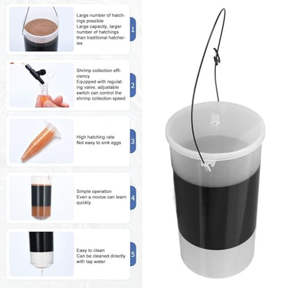 Shrimp Eggs Incubator, Shrimp Hatchery Kit with Regulating Valve, DIY Aquarium Fish Hatch Tool, Hatchery Artemia Eggs Hatchery Kit