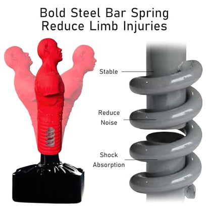 Heavy Duty Punching Bag Stand, Free Standing Boxing Dummy for Home Gym - color: Red