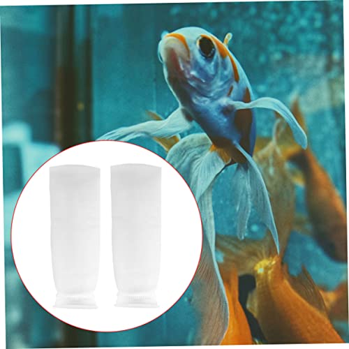 2pcs Sump Felt Sock Bag for Fish Tanks White Mesh Replacement for Mechanical Filtration Removes Food Organic Waste - size: 200um