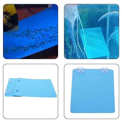 Saim 2 PCS Angelfish Discus Fish Breeding Slate with Suction Cups, Spawning Surface for Aquarium, Lightweight Easy to Install and Remove