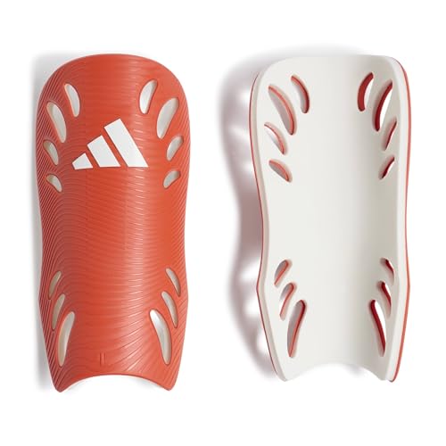 adidas Unisex Adiflex Soccer Shin Guards - color: Team Orange/White, size: Small
