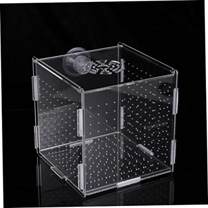 FRCOLOR Modern Fish Tank Isolation Box Clear Aquarium Breeding Box Suction Cup Ideal for Guppies and Betta