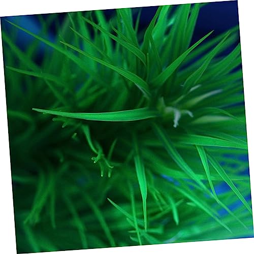 LIOOBO Green Lifelike Aquatic Scallion Grass Ornament for Fish Tanks Realistic Artificial Water Plants Base for Decorative Aquariums and Micro Landscapes
