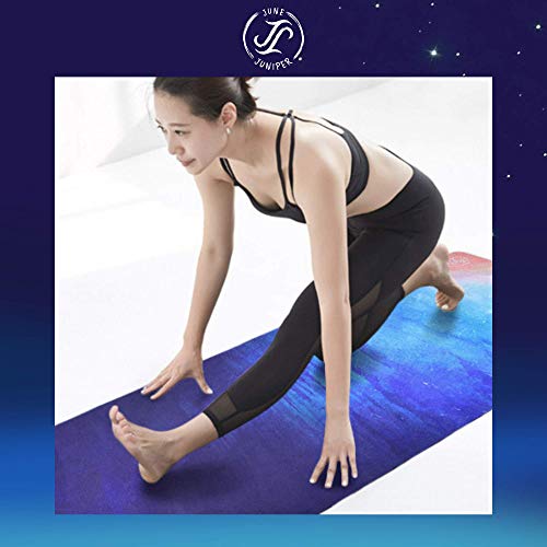 June & Juniper Travel Yoga Mat Foldable Lightweight - Thin Light Non-Slip Travel Yoga Mat Eco - color: ocean breeze