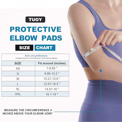 Padded Arm Sleeves Elbow Forearm Crashproof Pads Compression Protection for Football Volleyball Basketball 2 Pack - size: XX-Large