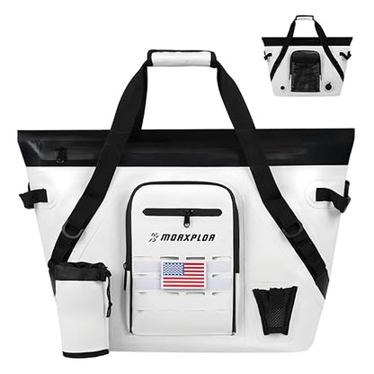 Insulated Fish Cooler Kill Bag with Flat Bottom-25x17.5 40x16 60x20Inches Waterproof Fishing tackle Kill Cooler Bag - color: White-26x18x9