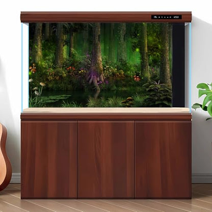 3 Pack Reptile Habitat Background Sunset Desert Terrarium Background Fantasy Forest Aquarium Background Gobi Sunshine Cactus Stone Green Fern Lizard Tank Terrarium Background 36x18in