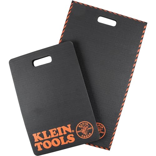 Klein Tools 60135 Kneeling Pads, Adult Men's Soft Thick Closed Cell Soft Foam Professional Tradesman Pro Pads with Handle