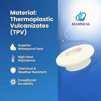 1/2 inch Hydroseal flexible tank adapter TPV Bulkhead Fitting bulkhead connector TPV grommet for PVC Pipe Tank-to-Pipe Seal, Leak-Proof No Glue, Hydroponics Aquaponics Aquarium Water Filtration - size: 1/2 inches-6Pcs