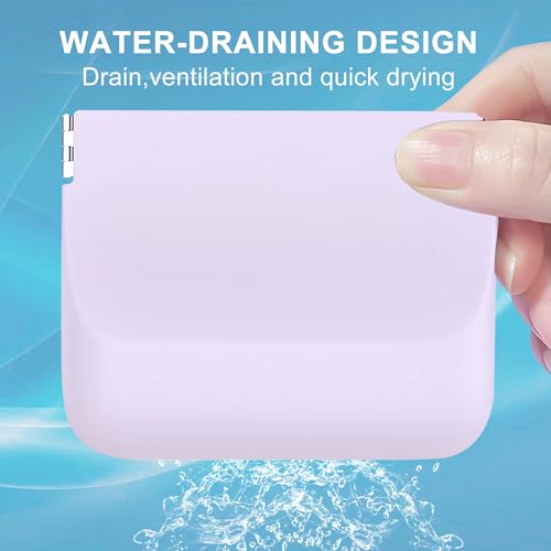 Silicone Retainer Case with Lanyard, Slim Partial Denture Case Container With Retainer Remover Tool, Chew & Brush Compatible With Invisalign, Mouth Guard, Orthodontic Aligner