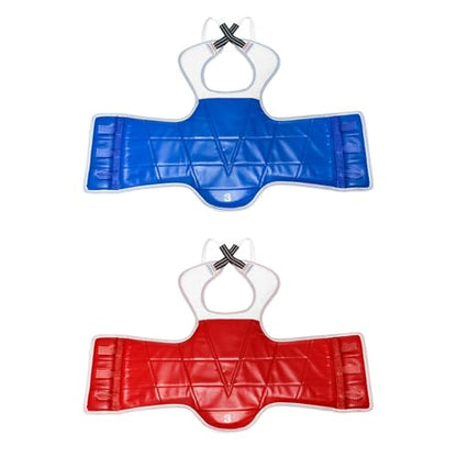 Taekwondo Chest Guard Breathable Polyester Adjustable Fit Training Gear Leather Taekwondo Protectors Perfect for Adults PU Martials Art Chest Guard Adjustable