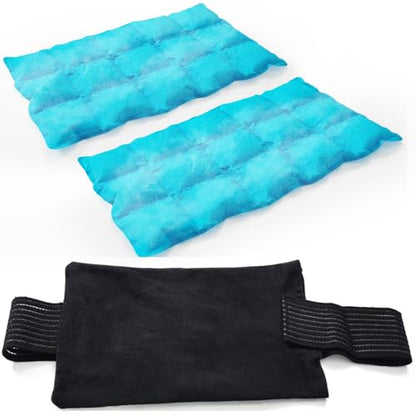 2 Ice Packs for Injuries Reusable, Cold and Hot Packs for Injuries, Joint Pain, Muscle Soreness, and Body Inflammation, Adjustable Ice Packs Wraps for Knees, Back, Shoulders, Arms, and Legs - size: Medium