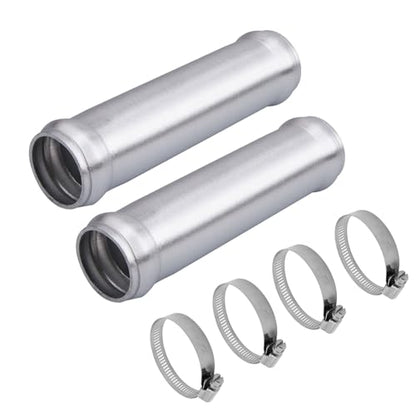 AC PERFORMANCE 3/4" (19mm) OD Aluminum Alloy Hose Joiner Silicone Pipe Connector Bead, 4" Length with 304 SS Clamps, Pack of 2 - size: 3/4" (19mm) - 2PCS