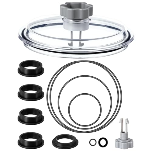 SF80110-1 Leaf Trap Cover Lid with O-Rings & Valve Sand Filter Pump Seal Gasket Parts Compatible with 12 Inch Sand Filter Pump (Pump Flow Rate: 2, 100 GPH) NOT Fit for 14 & 16 Inch