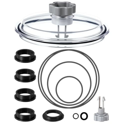 SF80110-1 Leaf Trap Cover Lid with O-Rings & Valve Sand Filter Pump Seal Gasket Parts Compatible with 12 Inch Sand Filter Pump (Pump Flow Rate: 2, 100 GPH) NOT Fit for 14 & 16 Inch