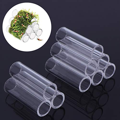 Aquarium Decor Clear Acrylic Tube Cave House Hideout For Small Fish Shrimp Cichlid Hiding Rest Spawning 3 Tubes 6 Tubes Aquarium Fish Tank Landscaping Plant Landscape Fishtank Artificial Simulation