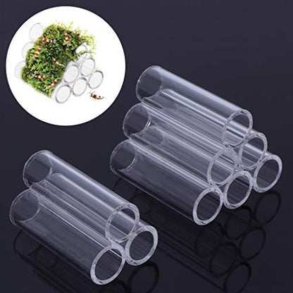 Aquarium Decor Clear Acrylic Tube Cave House Hideout For Small Fish Shrimp Cichlid Hiding Rest Spawning 3 Tubes 6 Tubes Aquarium Fish Tank Landscaping Plant Landscape Fishtank Artificial Simulation