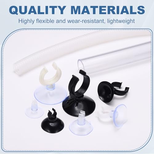 Aquarium Suction Cups, Fish Tank Suction Cups Clips Airline Tube Holders Clamps (Plastic, 15Pcs, Black) for 0.5" Fish Tank Airline Tubing Binding Moss Shrimp Nest, 13x30MM - color: Black, size: 13x30MM