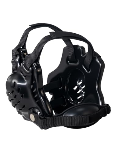 Wrestling Headgear, Youth Wrestling Head Gear with Chin Cup, Sorf Ear Guard for MMA, Jiu-Jitsu (for Users Age 10+) - color: Black