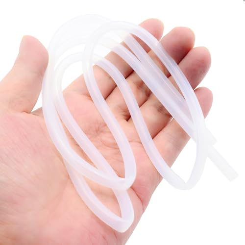 Silicone Tube 5/32"(4mm) ID x 1/4"(6mm) OD Clear Flexible Silicone Rubber Tubing Water Air Hose Pipe Transparent (3.3ft / 1m；4 x 6mm) - size: 4mm ID x 6mm OD