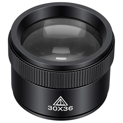 Magnifying Glass Professional Jewelry Loupe 30X Portable Pocket Reading Magnifier Magnifier Optics Loupes Loop Microscope Magnifying Glass Lens Mini Desk Magnifiers for Jeweler Stamps Maps Antique