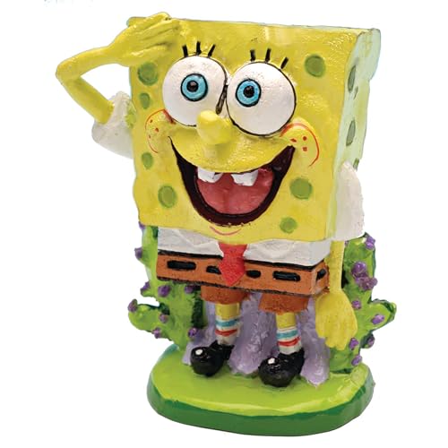 Penn-Plax Spongebob and Pineapple House Aquarium Ornament | 2 Piece Set | Great for Fresh or alt Water Tanks