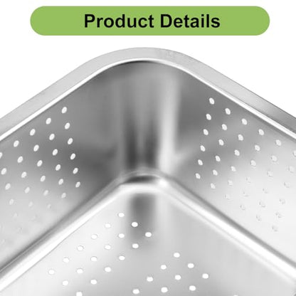 2 Set (4 Pack) Stainless Steel Sprouting Tray, 13 x 9 inches Stainless Steel Germination Trays for Indoor Microgreens, Broccoli Sprouts & Wheatgrass - size: 2 Set Silver