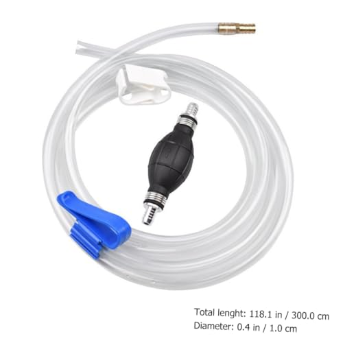 Manual Suction Hose Siphon Pump Kit for Car and Fish Tank, Practical Water and Oil Guide Tube with Sturdy Handheld Suction for Vehicle Fluid Transfer and Aquarium Water Change