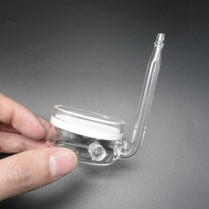 Pollen Glass CO2 Diffuser with U-Shape Connecting Tube for Aquarium Planted Tank (2" for 50-80 US gallons)