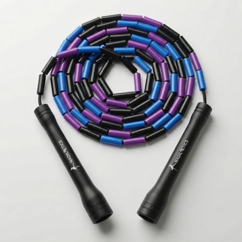 Elevate Rope Beaded Jump Rope, 1 in Beads, 10 ft Adjustable, Segmented - color: Galaxy