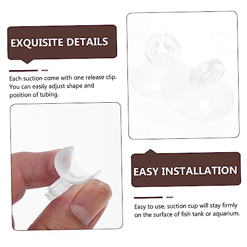 Happyyami 25pcs Aquarium Cups for Airline Tubing Fish Tank Accessories Strong Hold for Air Tubing for Smooth