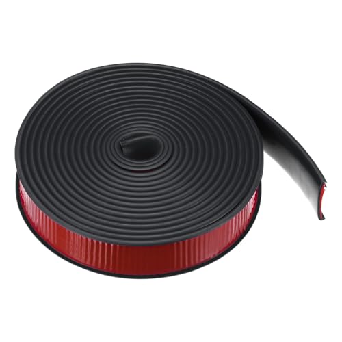 HARFINGTON U-Shape Edge Banding 1-3/16" x 20ft (30mm x 6M) Self Adhesive TPE Flexible Veneer Tape Soft Edge Strip Protector for Furniture Cabinet Table Protection Repair, Black - color: Black, size: 1-3/16" (30mm)