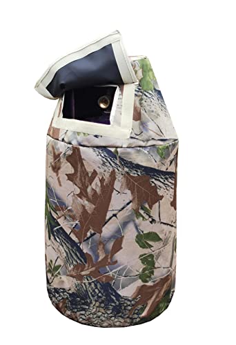 Propane Tank Cover Fits 30-Pound Steel Propane Cylinder Cover for RV Trailer, Leaf.