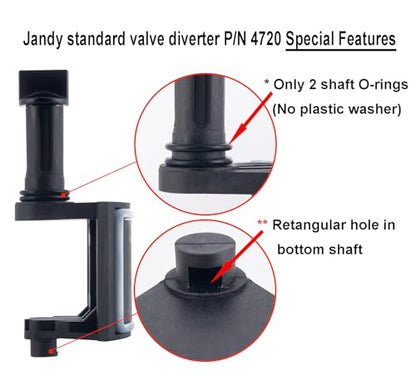 ATIE Pool Valve Diverter Kit 4720 Replacement for Jandy 2 Port or 3 Port Never Lube Pool Diverter Valve Standard Diverter 4720