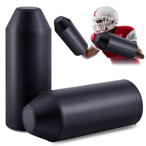 Tellegloww 2 Pack Football Arm Shield Blocking Pad, Bullet Shaped - color: Black